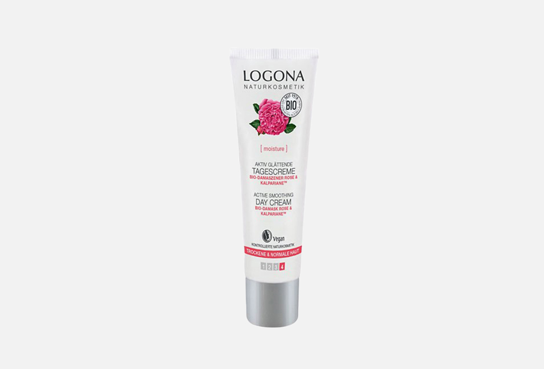 Дневной крем для увлажнения и активного разглаживания с Био-Дамасской Розой и комплексом Kalpariane LOGONA Active Smoothing Day Cream 