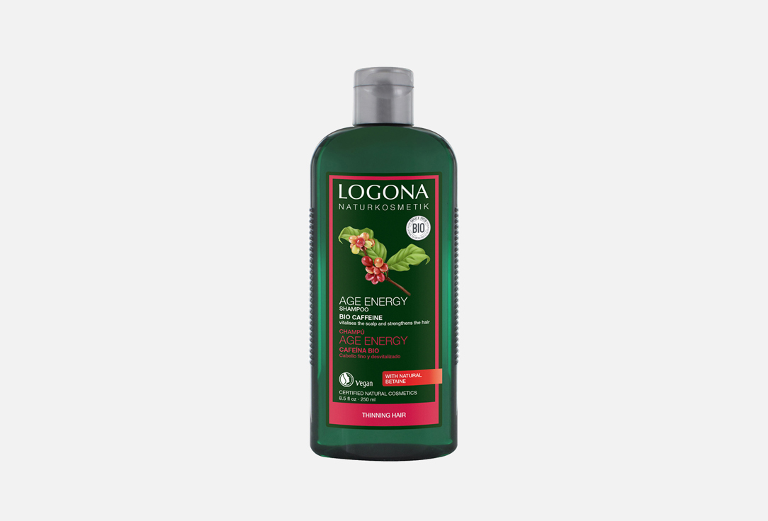 Шампунь с Био - Кофеином для укрепления волос LOGONA Age Energy Shampoo 
