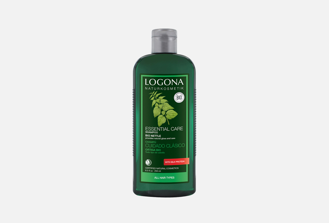 Шампунь для базового ухода за волосами с Экстрактом Крапивы LOGONA Essential care 