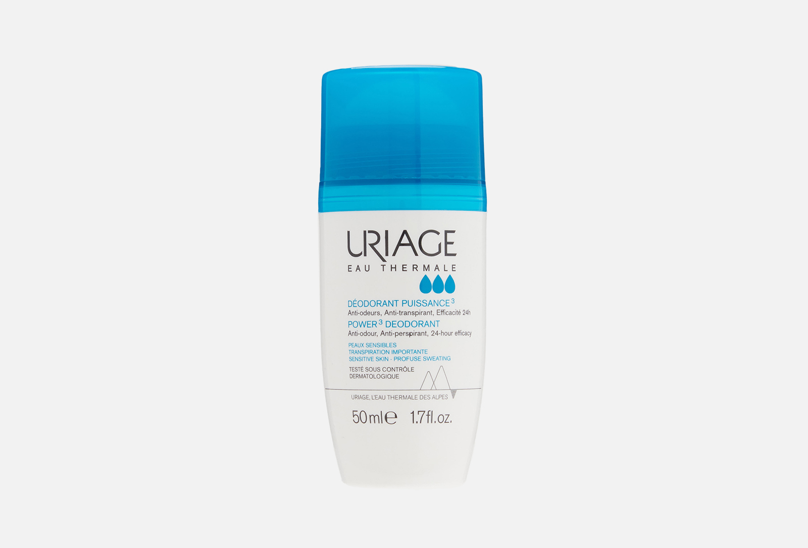 Uriage РОЛИКОВЫЙ ДЕЗОДОРАНТ ТРОЙНОЙ СИЛЫ POWER 3 DEODORANT 50 мл ...