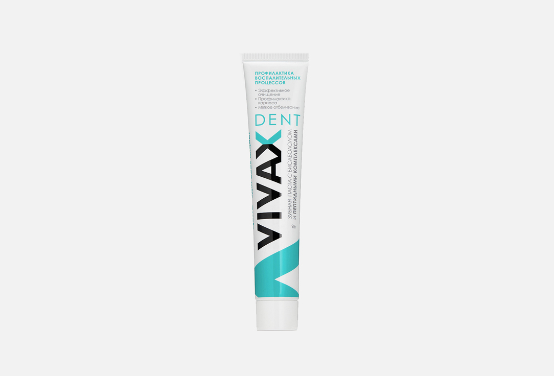 

Зубная паста VIVAX, Active peptide complex and Bisabolol 95 г