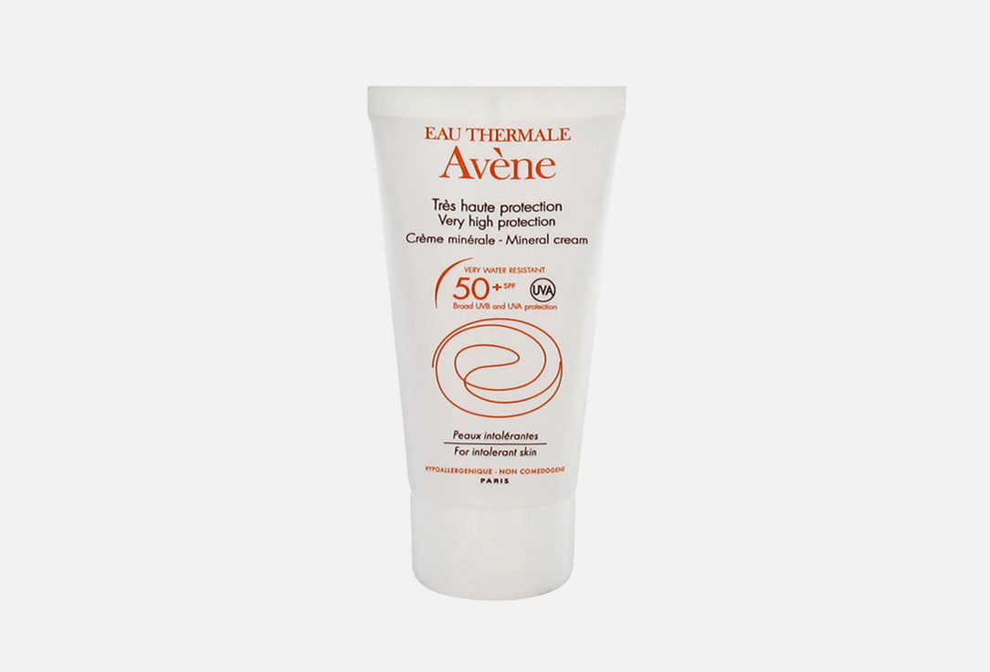 Солнцезащитный крем SPF50+ EAU THERMALE AVENE Mineral Cream 50 мл avene спрей солнцезащитный для чувствительной кожи spf50 200 мл
