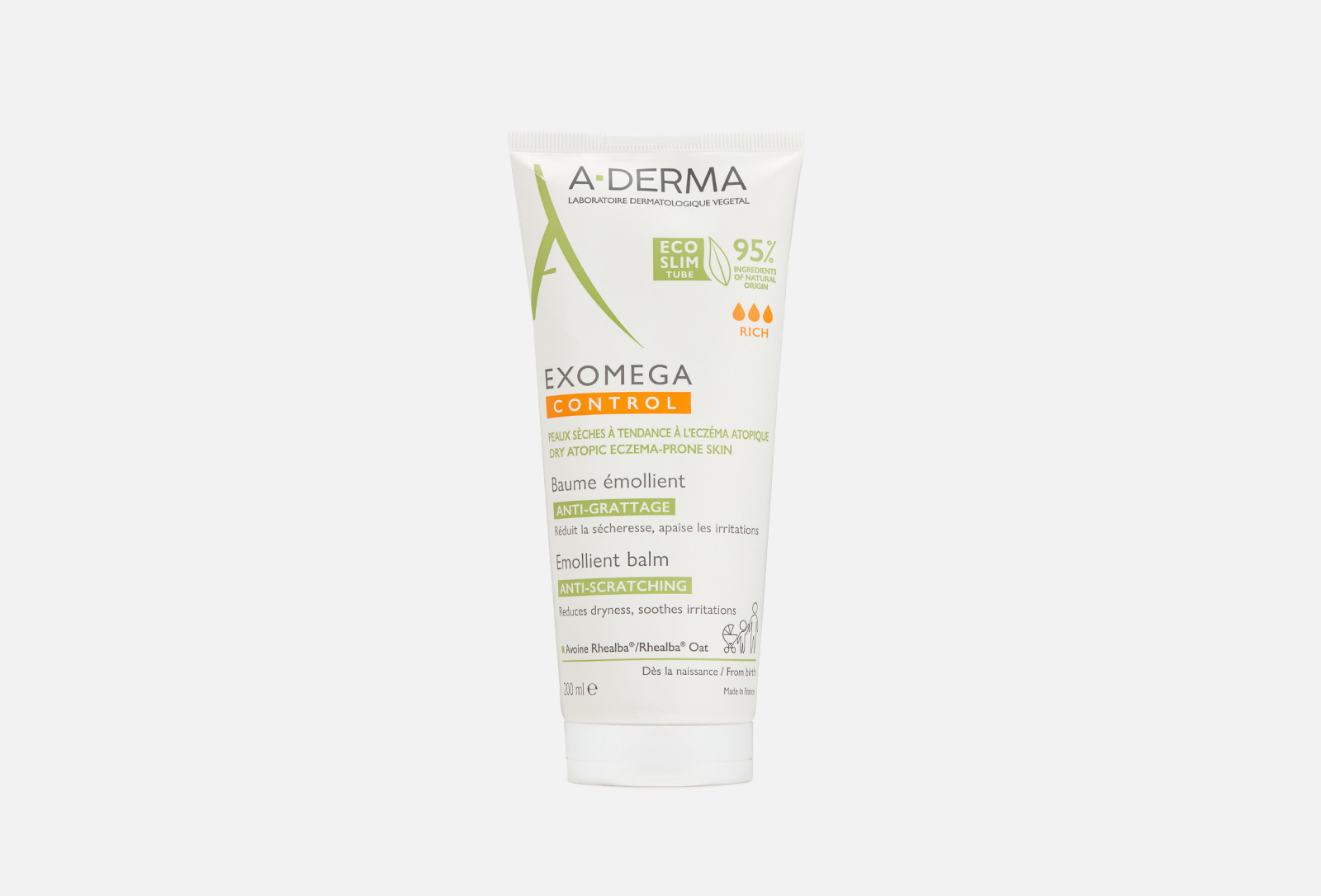 Бальзам для тела A-DERMA Смягчающий бальзам для тела в стерильной упаковке Exomega Control