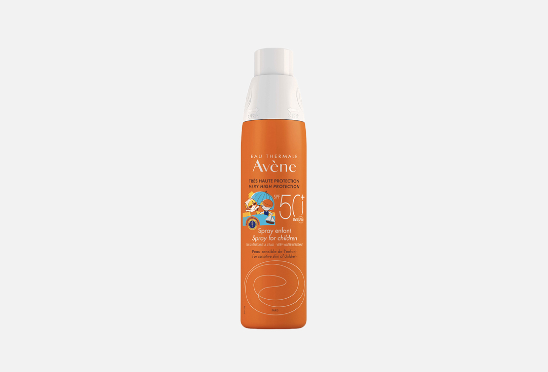 Спрей детский солнцезащитный SPF50+ EAU THERMALE AVENE Spray Sunscreen Sensitive skin 200 мл avene спрей солнцезащитный для чувствительной кожи spf50 200 мл