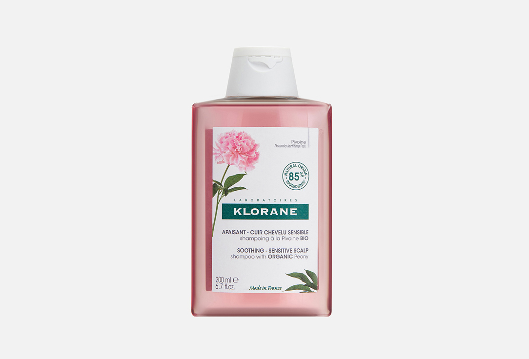 Шампунь для волос с экстрактом пиона успокаивающий  KLORANE soothing hair shampoo with peony extract  