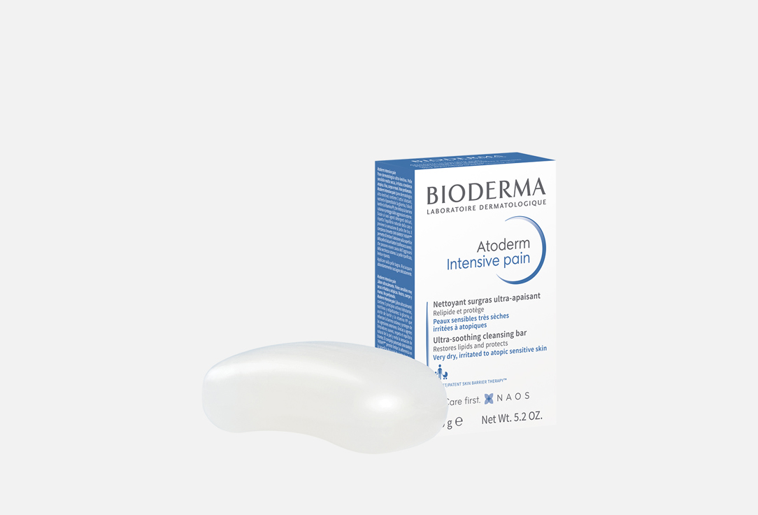 мыло для атопичной кожи лица и тела восстанавливающее intensive atoderm bioderma биодерма 150г Мыло питательное BIODERMA Atoderm Pain 150 г