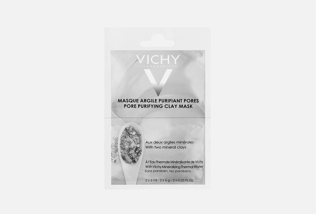 Минеральная очищающая поры маска с глиной VICHY MINERAL MASKS 1 шт средства для умывания vichy пт очищающая поры маска