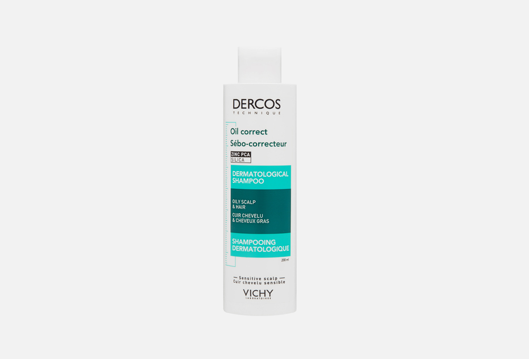 Регулирующий шампунь-уход для жирной кожи головы VICHY Dercos 200 мл цена и фото