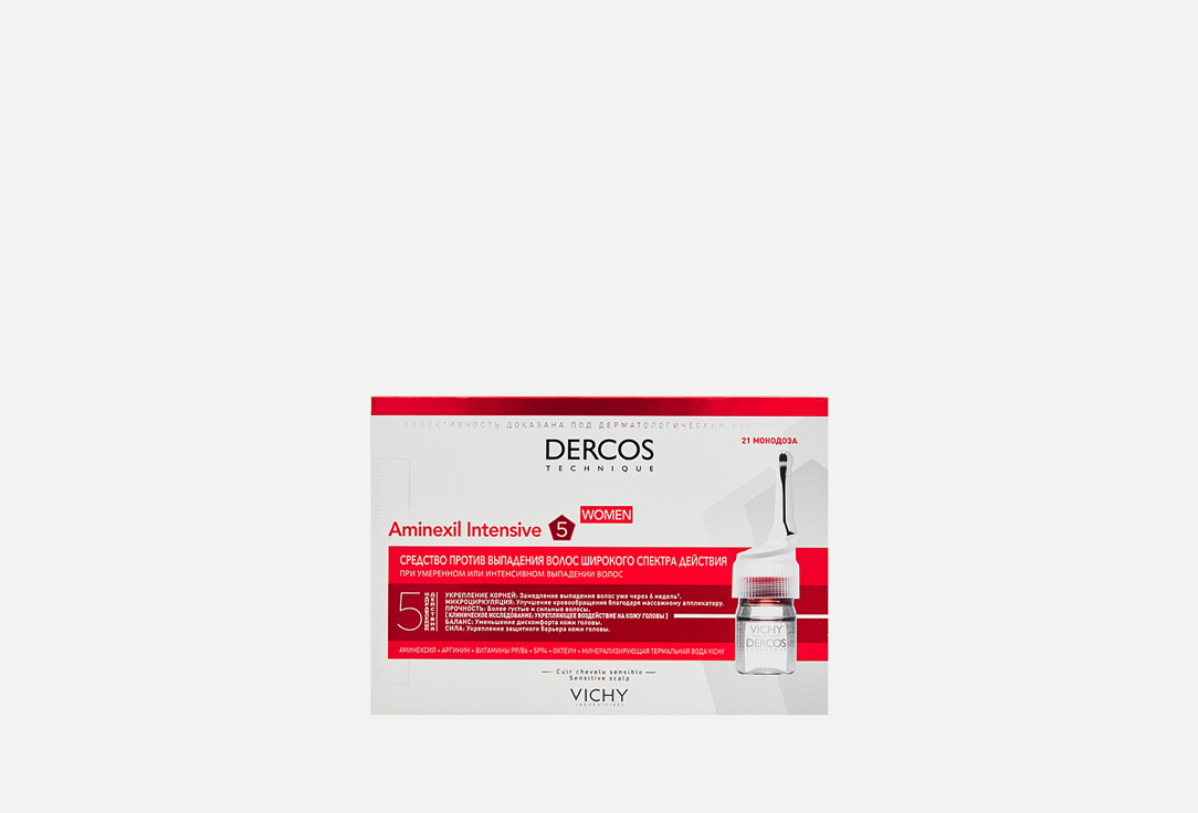 

Средство против выпадения волос VICHY, DERCOS AMINEXIL Intensive 5 21 шт
