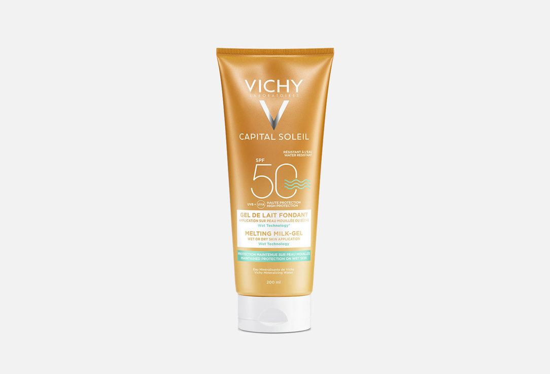 

Тающая эмульсия с технологией нанесения на влажную кожу SPF50 VICHY, Capital Ideal Soleil 200 мл