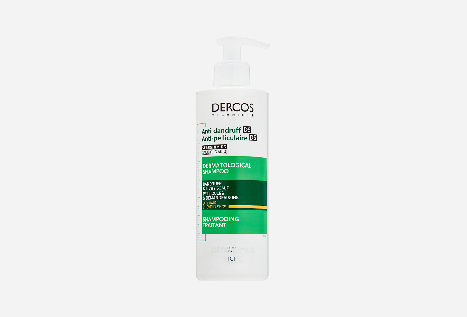 VICHY Шампунь против перхоти Dercos 390 мл — купить в Алматы и Шымкенте