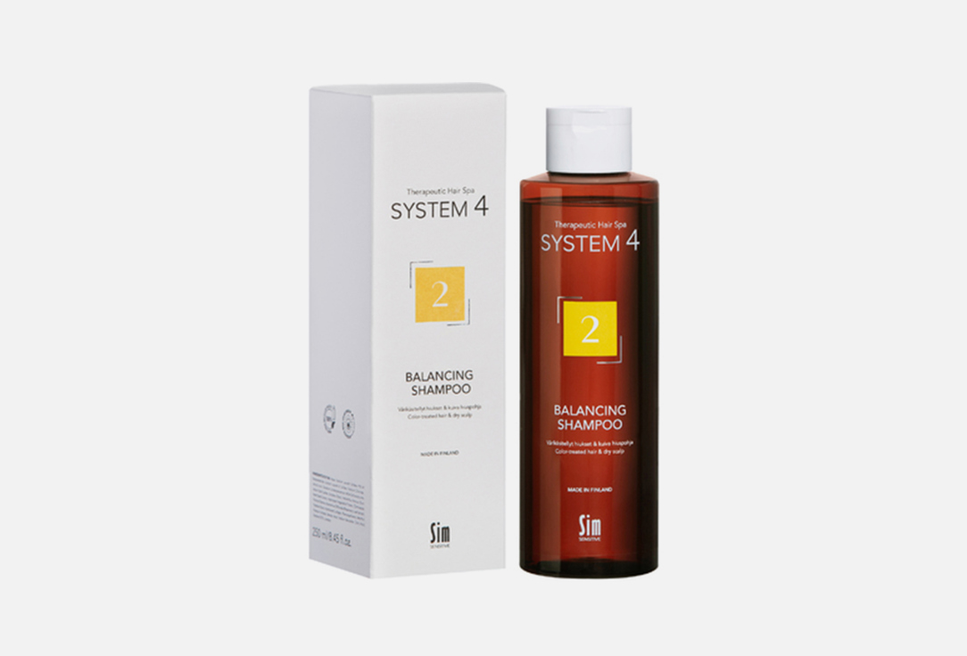 Терапевтический шампунь №2 для сухой кожи головы и поврежденных волос SYSTEM 4 2 Balancing Shampoo 250 мл