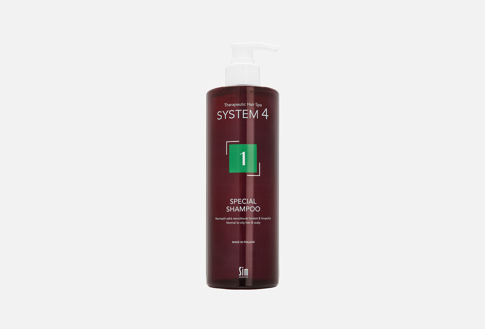 System 4 Терапевтический шампунь №1 для нормальной и жирной кожи головы 1 Special Shampoo 500 мл — купить, цена в Москве