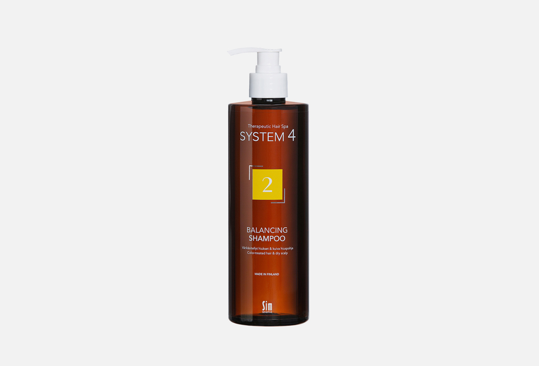 цена Терапевтический шампунь №2 для сухой кожи головы и поврежденных волос SYSTEM 4 2 Balancing Shampoo 500 мл