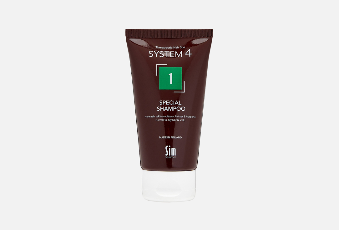 Терапевтический шампунь №1 для нормальной и жирной кожи головы SYSTEM 4 1 Special Shampoo 75 мл фото