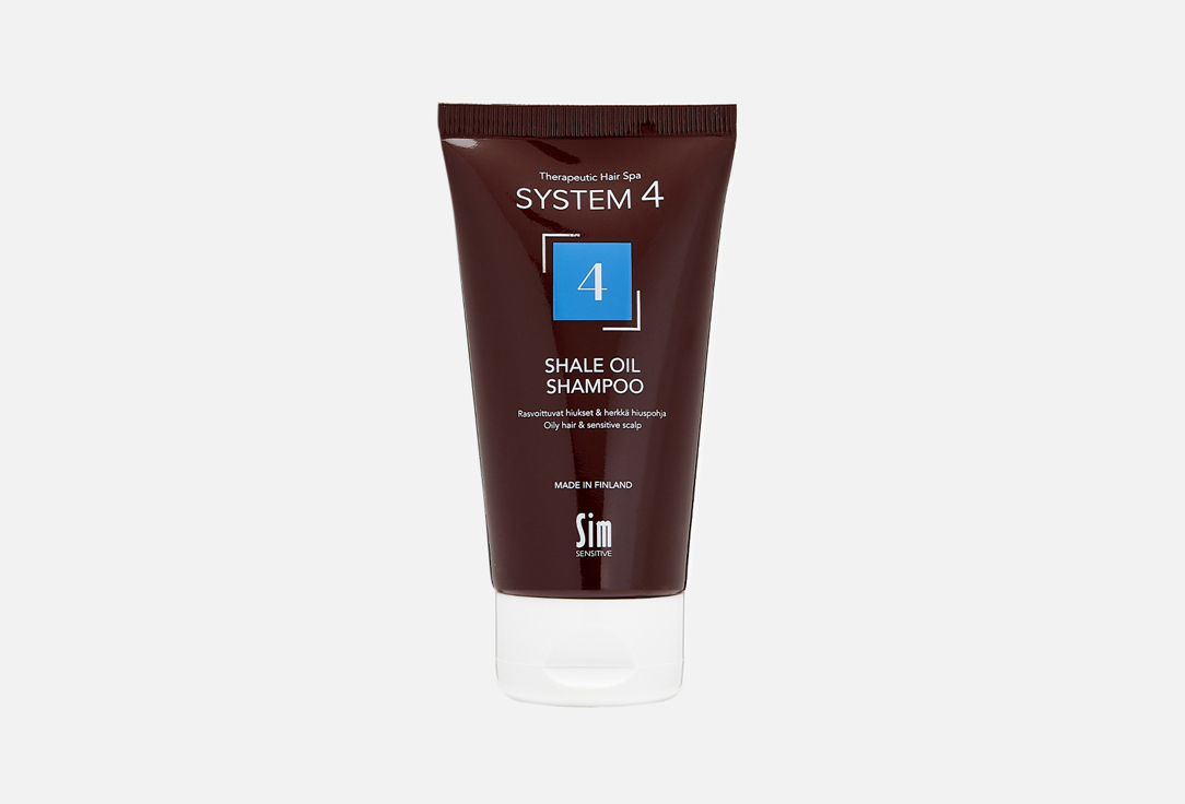 цена Терапевтический шампунь №4 для очень жирной и чувствительной кожи головы SYSTEM 4 4 Shale Oil Shampoo 75 мл