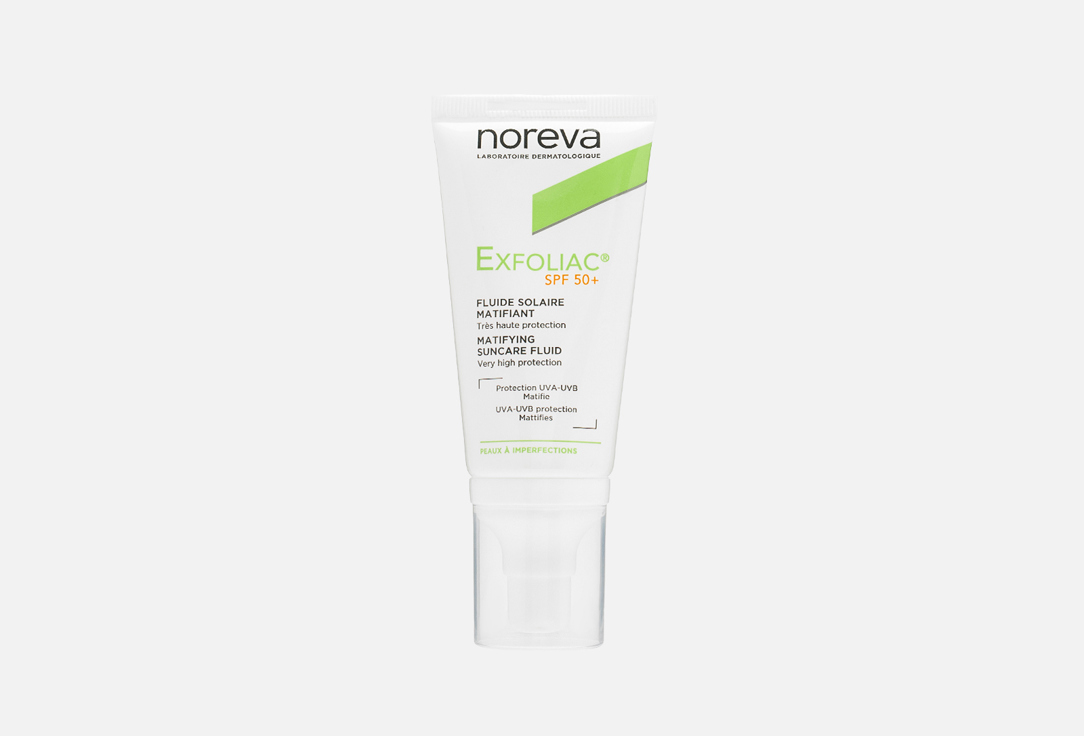 

Солнцезащитная эмульсия для лица SPF 50+ NOREVA, Exfoliac matifying suncare 40 мл