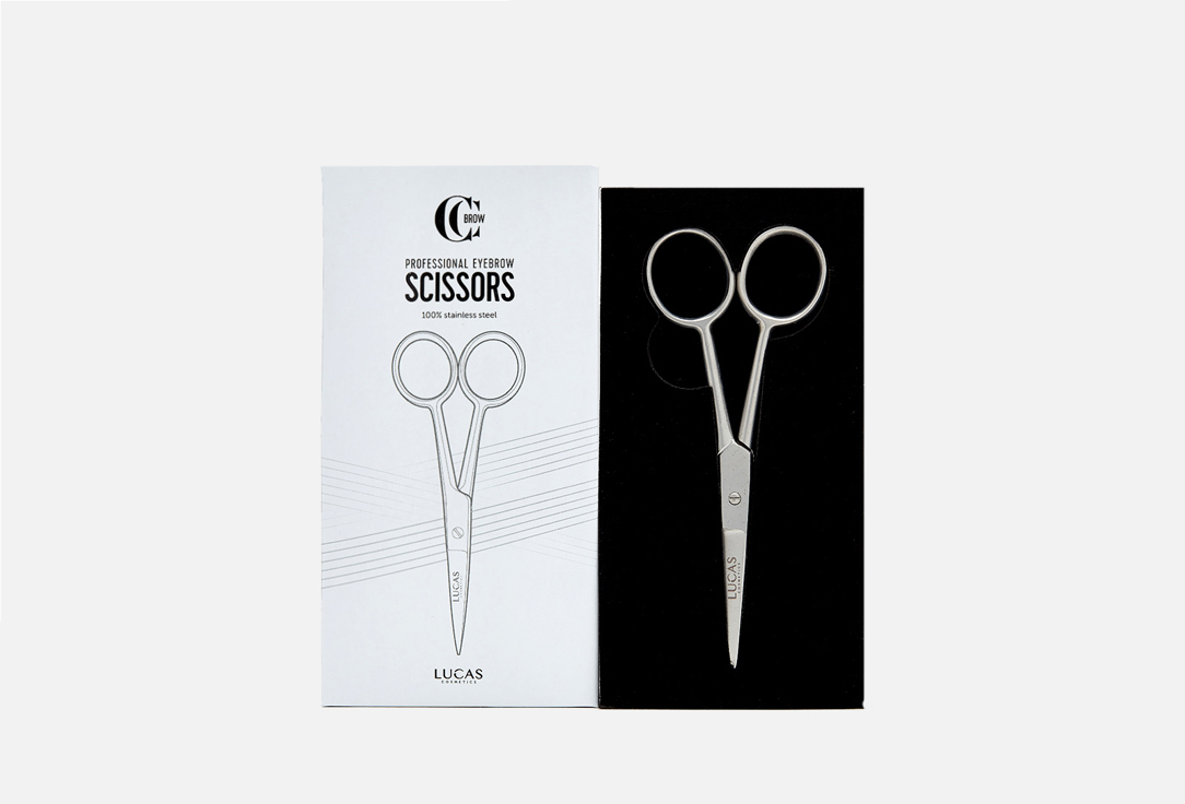 

Ножницы для бровей классические LUCAS' COSMETICS, Серебряный, Professional eyebrow scissors 1 шт