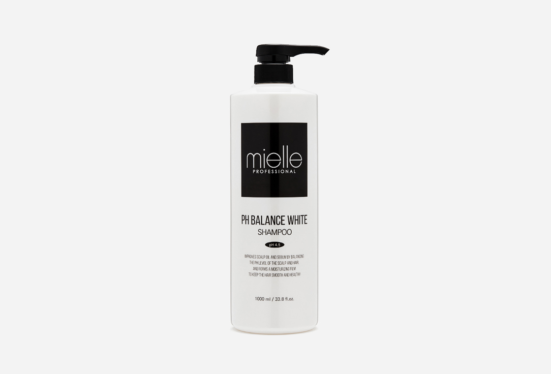 k 18 бессульфатный шампунь для поддержания ph баланса peptide prep 250 мл k 18 Шампунь для волос MIELLE PH Balance White Shampoo 1 л