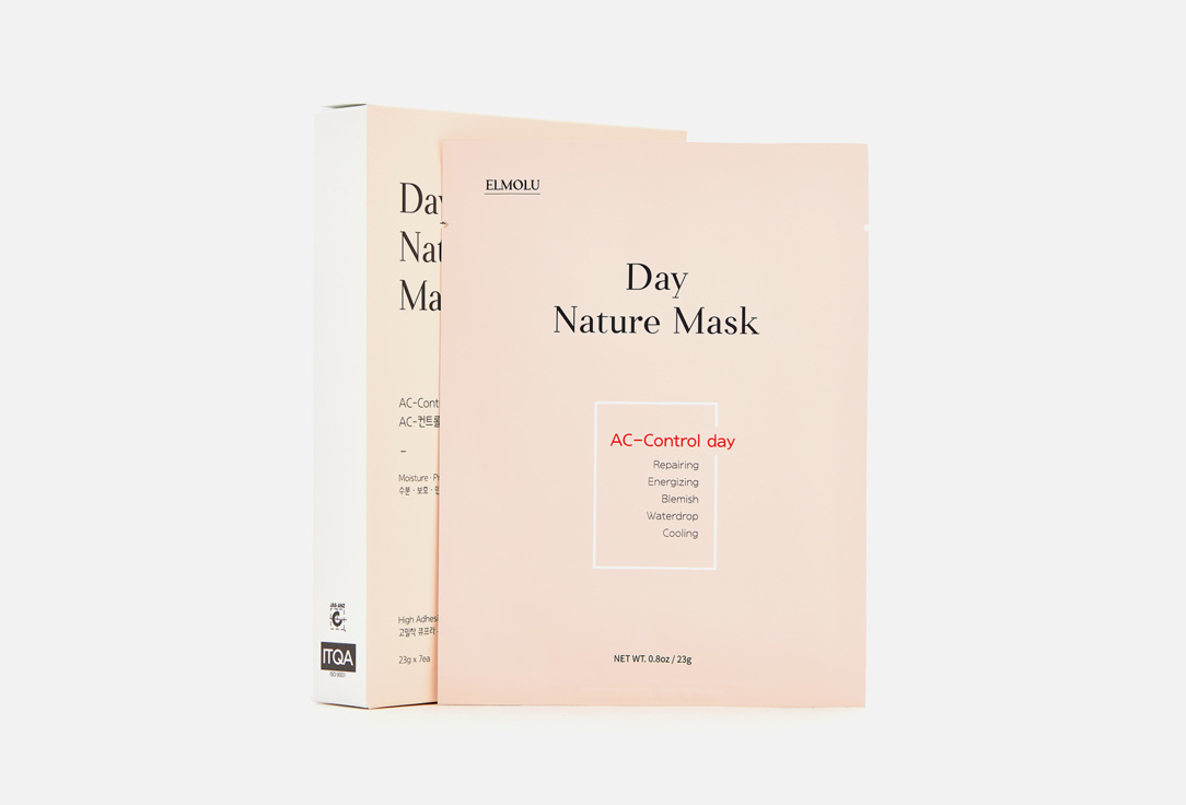Набор тканевых масок для проблемной кожи лица ELMOLU AC-Control day Day Nature Mask 7 шт маска себорегулирующая luster control mask 150мл