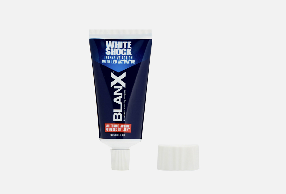 Зубная паста с активатором Blanx White Shock Protect + Led 