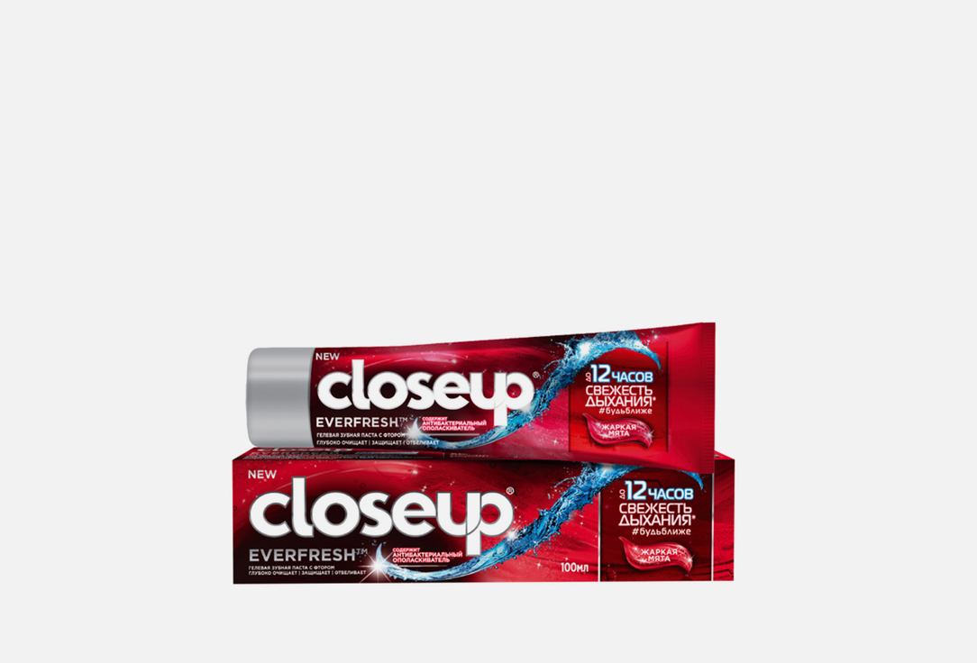 

Гелевая зубная паста CLOSEUP, EVERFRESH Жаркая мята 1 шт