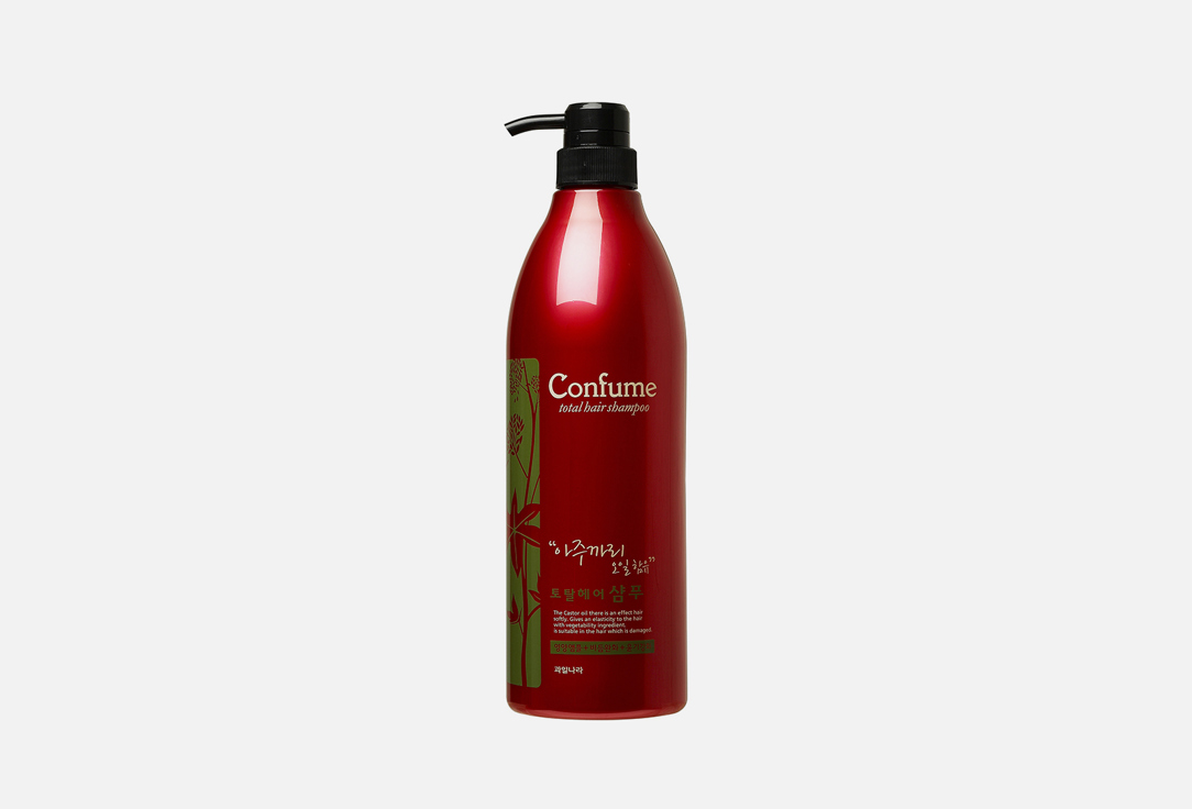 Питательный шампунь для волос, придающий блеск и упругость Confume Total Hair Shampoo 