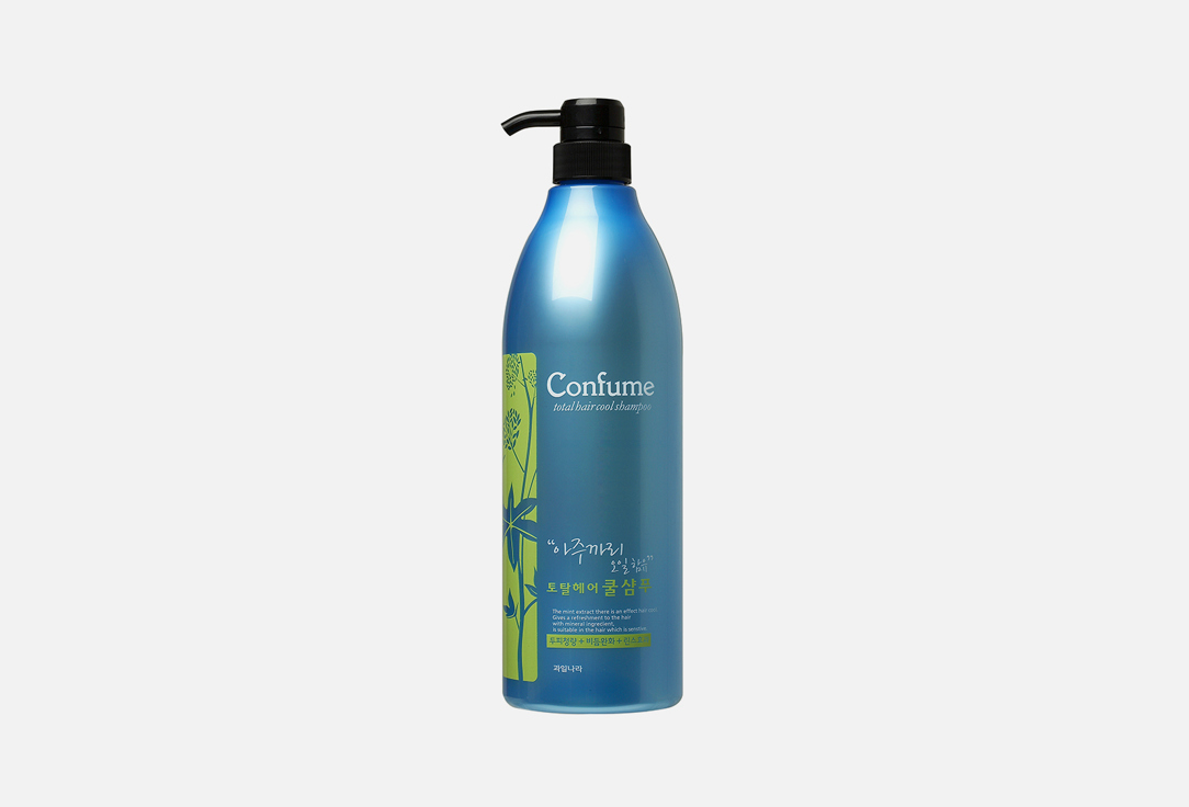 питательный шампунь для волос придающий блеск и упругость confume total hair shampoo 950 мл Освежающий шампунь для волос CONFUME Total Hair Cool Shampoo 950 мл