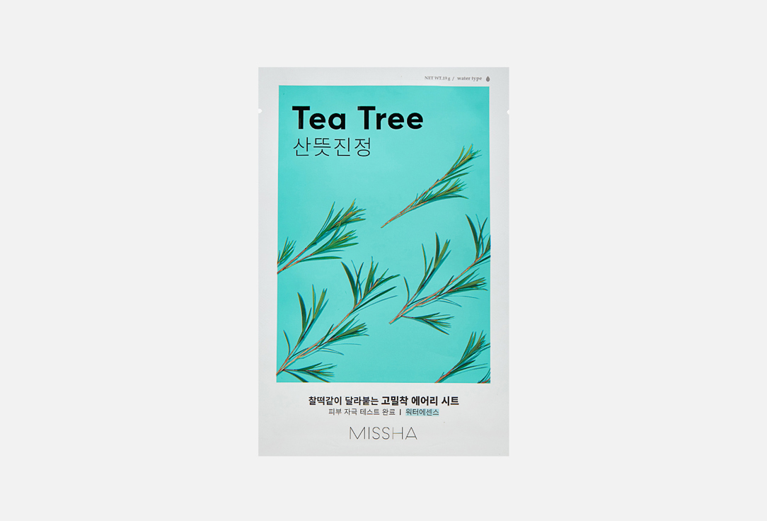 Изображение товара Маска для лица тканевая Missha AIRY FIT SHEET MASK TEA TREE для проблемной кожи увлажнение