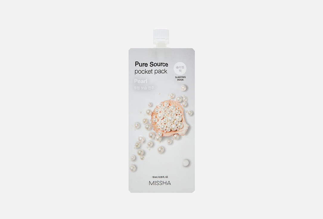 

Ночная маска с экстрактом жемчуга MISSHA, Pure Source Pocket Pack pearl 10 мл