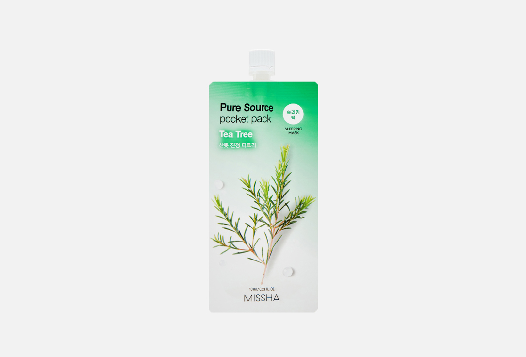 Ночная маска с экстрактом чайного дерева MISSHA Pure Source Pocket Pack tea tree 10 мл