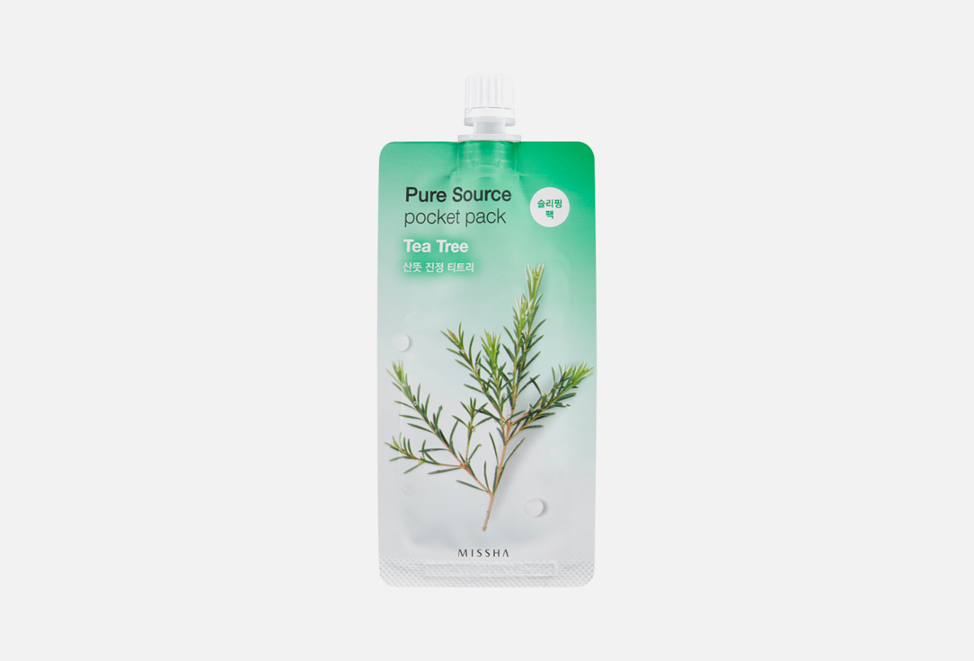 цена Ночная маска с экстрактом чайного дерева MISSHA Pure Source Pocket Pack tea tree 10 мл