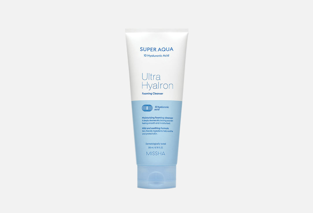 Изображение товара Пенка для умывания и снятия макияжа Missha Super Aqua Ultra Hyalron Foaming Cleanser