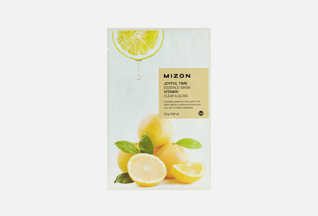 Тканевая маска для лица MIZON Joyful Time Vitamin C 23 мл тканевая маска для лица c экстрактом лимона premium clarifying lemon essence mask 23г