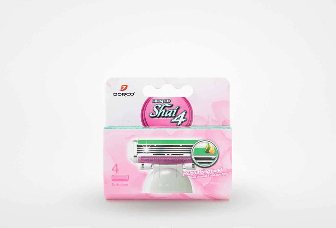 Изображение товара Кассеты для бритья Dorco Shai4 4 шт. для женщин с увлажняющей полоской