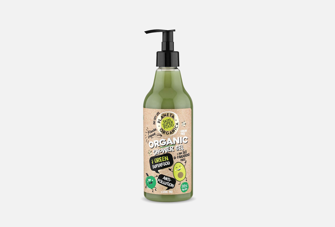 Гель для душа PLANETA ORGANICA 7 Green Superfood 500 мл po skin super food seed гель для душа тонизирующий guarana