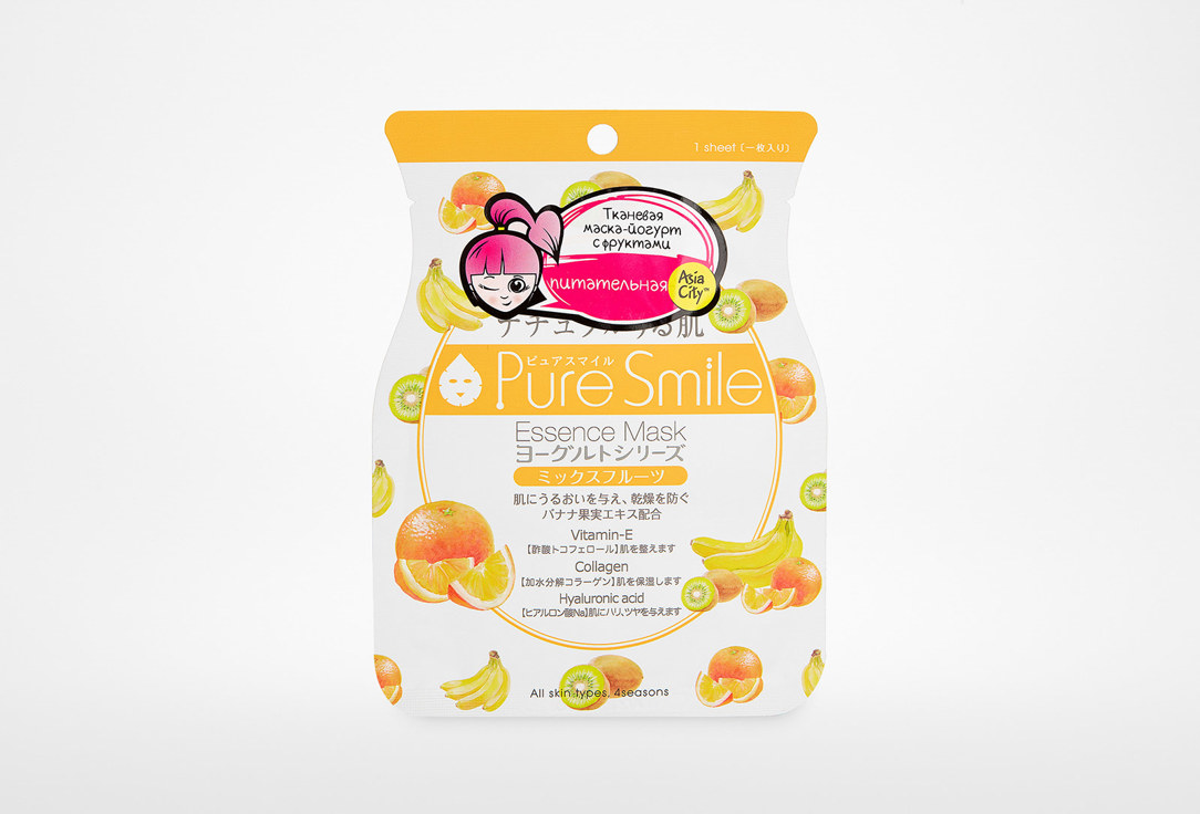 Маска для лица  Pure Smile Yougurtc с фруктами 