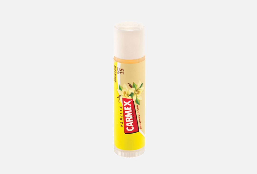 Бальзам для губ CARMEX Vanilla 4.25 г солнцезащитный и увлажняющий бальзам для губ spf 15 с запахом граната стик в блистере carmex
