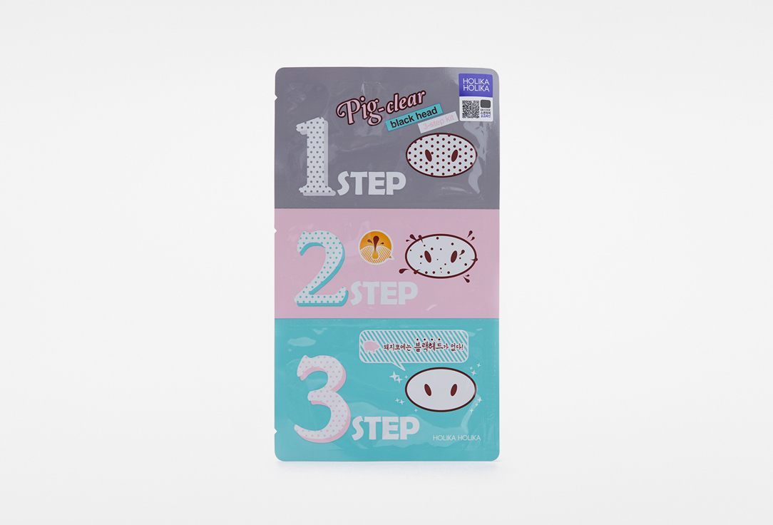 

Средство от черных точек HOLIKA HOLIKA, Pig Nose Clear Black Head 3-step Kit 7 г