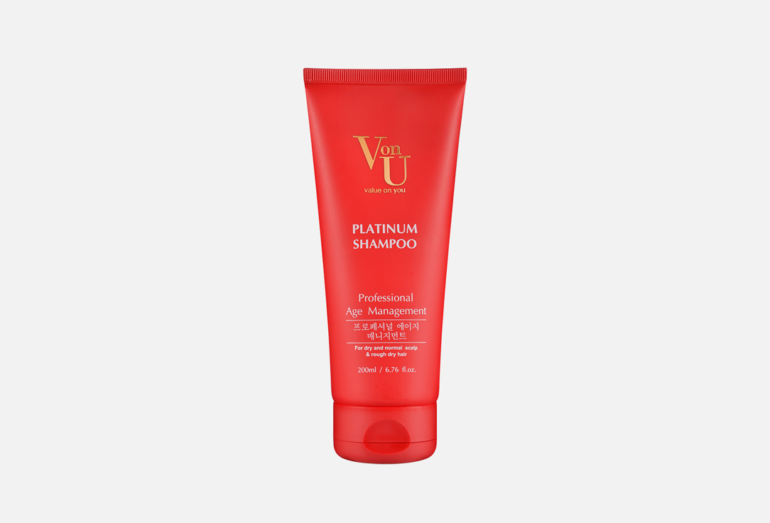 Шампунь для волос VON U Platinum Shampoo 200 мл укрепляющий шампунь для волос strengthening shampoo 0 2 шампунь 200мл