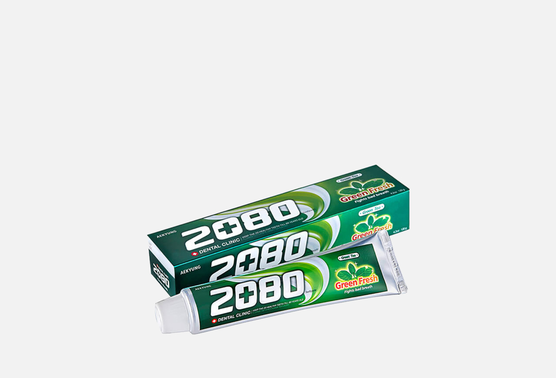 цена Зубная паста DENTAL CLINIC 2080 Dental Clinic REFRESHING&GREEN FRESH 1 шт