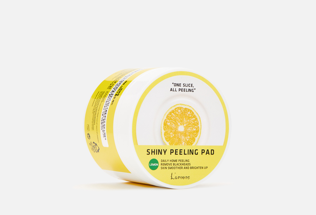 Очищающие диски с экстрактом лимона L'ARVORE LEMON SHINY PEELING PAD 125 мл