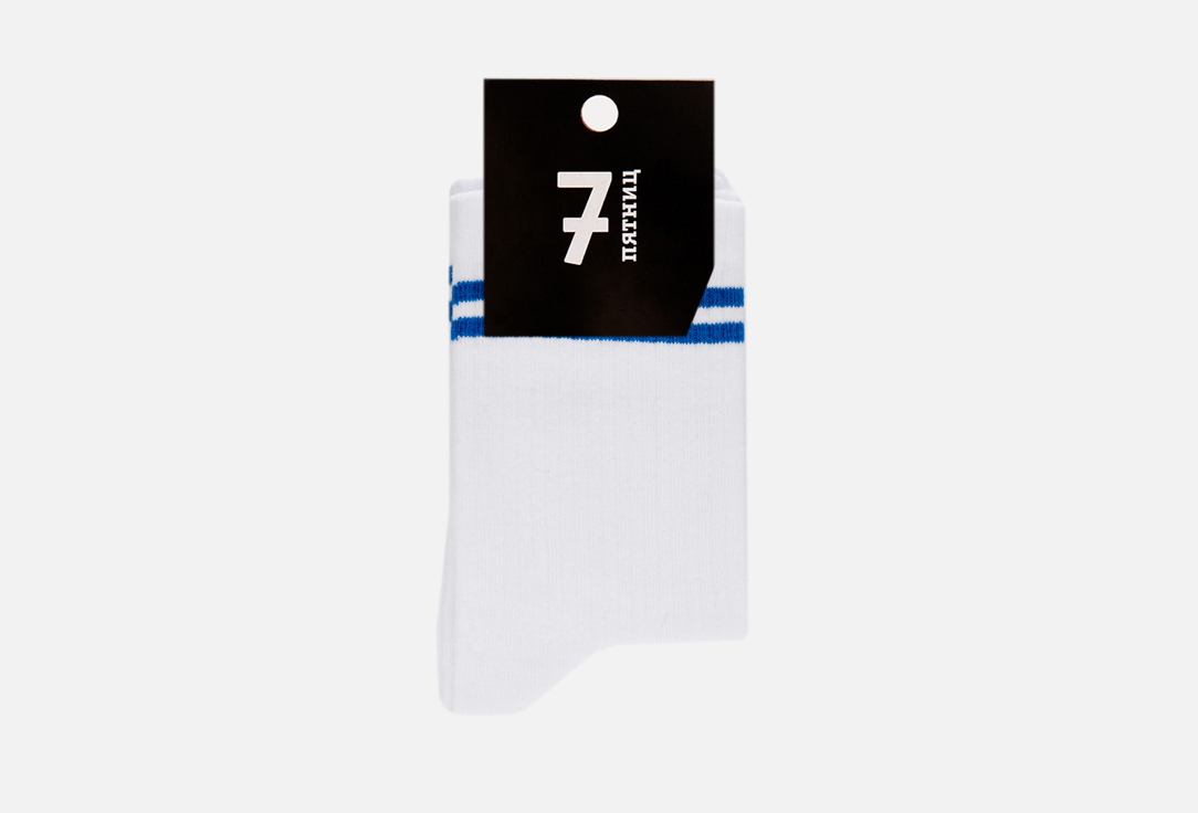 Изображение товара Стильные носки Якорь МПА с двумя синими полосками для мужчин и женщин