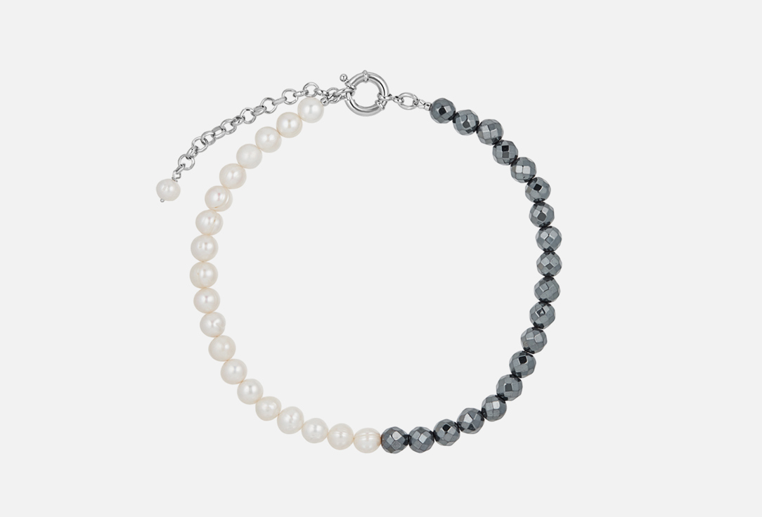 Изображение товара Колье CHUCHERIA Day Night из жемчуга и гематита с родиевым покрытием