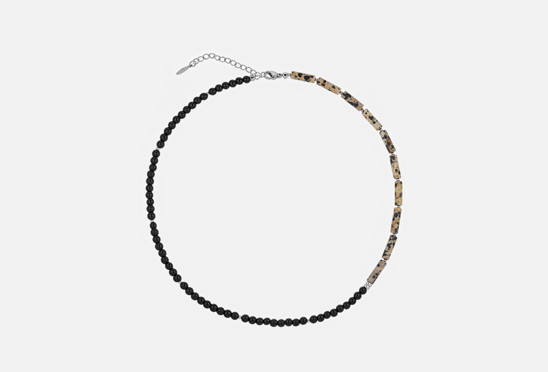 колье БРАСЛЕТ BAR Leopard jasper and agate 1 шт