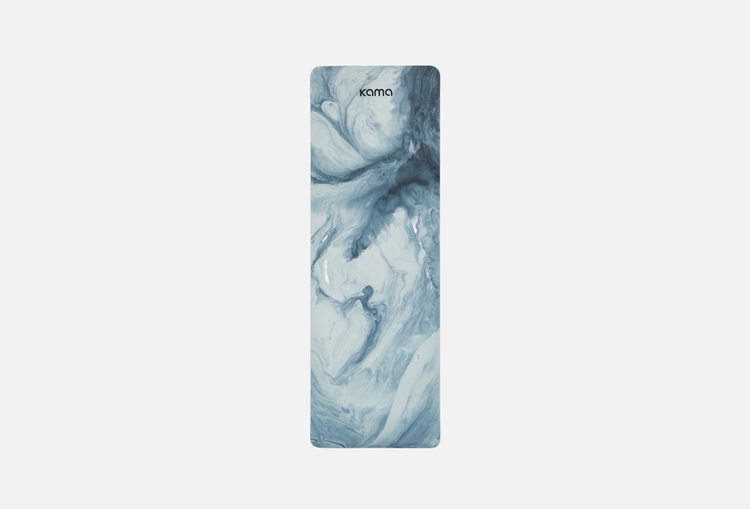 Коврик для йоги и фитнеса KAMA Mat grey blue marble 1 шт