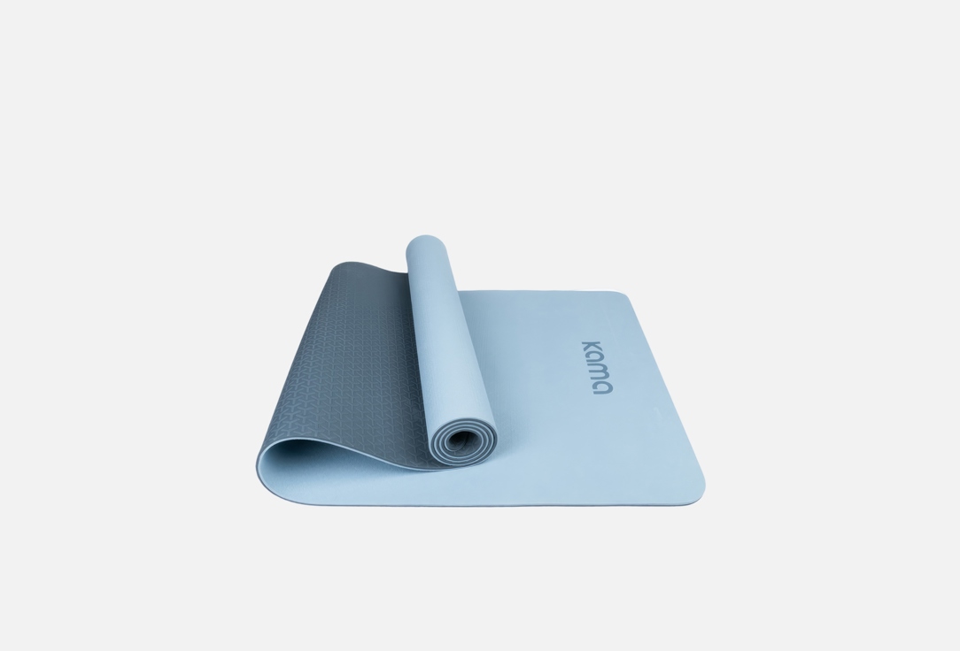 Коврик для йоги и фитнеса KAMA Mat grey blue 1 шт