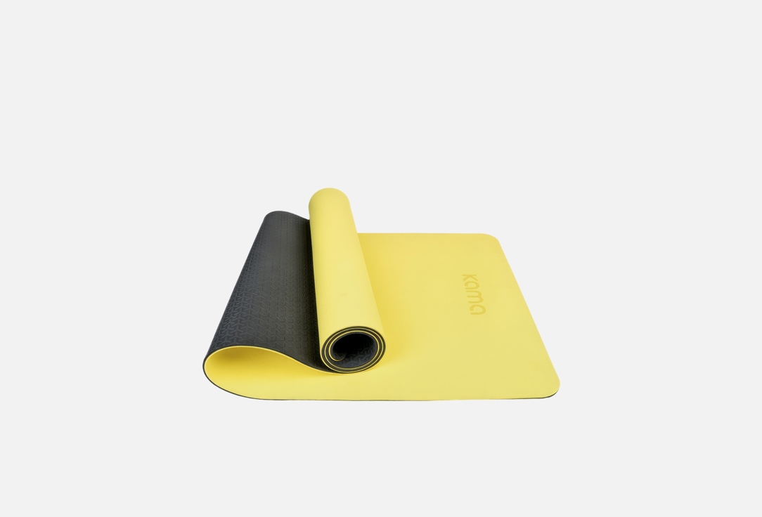 Коврик для йоги и фитнеса KAMA Mat bright yellow 1 шт