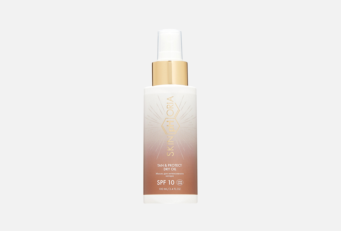 Mасло для интенсивного загара SPF 10 SKINPHORIA Tan & Protect Dry Oil 100 мл