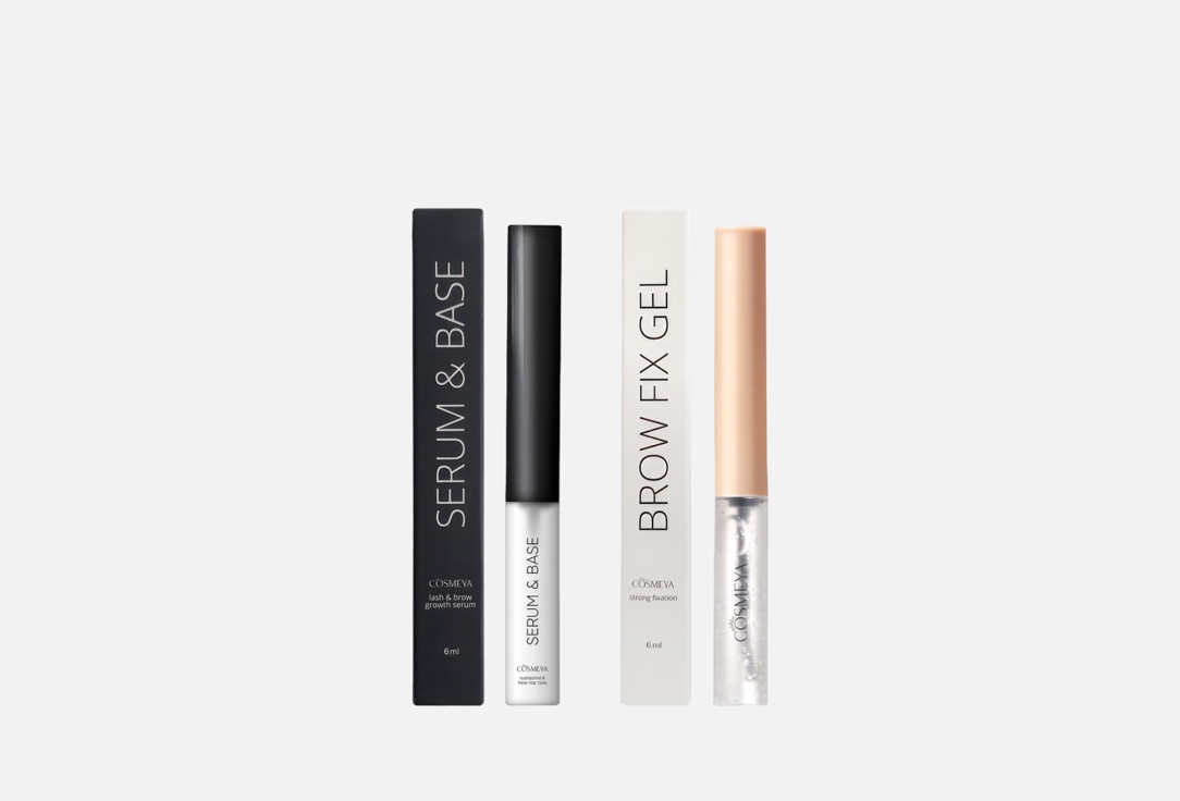 

набор для бровей и ресниц COSMEYA, Brow fix gel and eyebrow serum set 2 шт